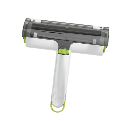 Cleaning tool with a white handle and gray top on a white background